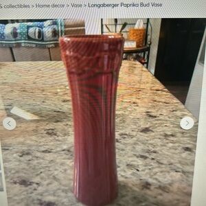 Longaberger Paprika Bud Vase
